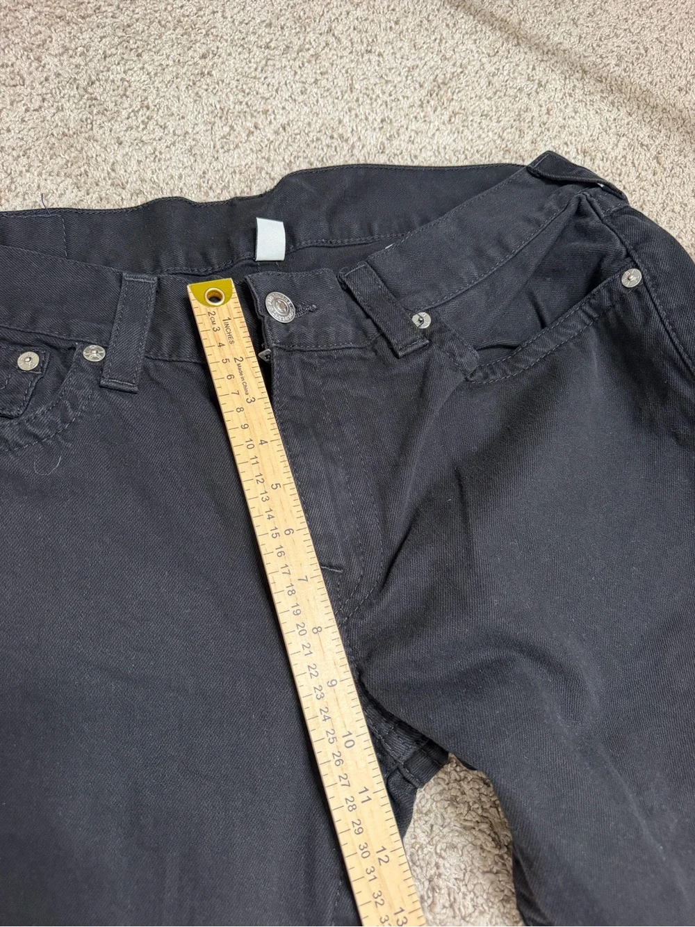 True Religion Men’s Black Jeans Size 36 World Tour